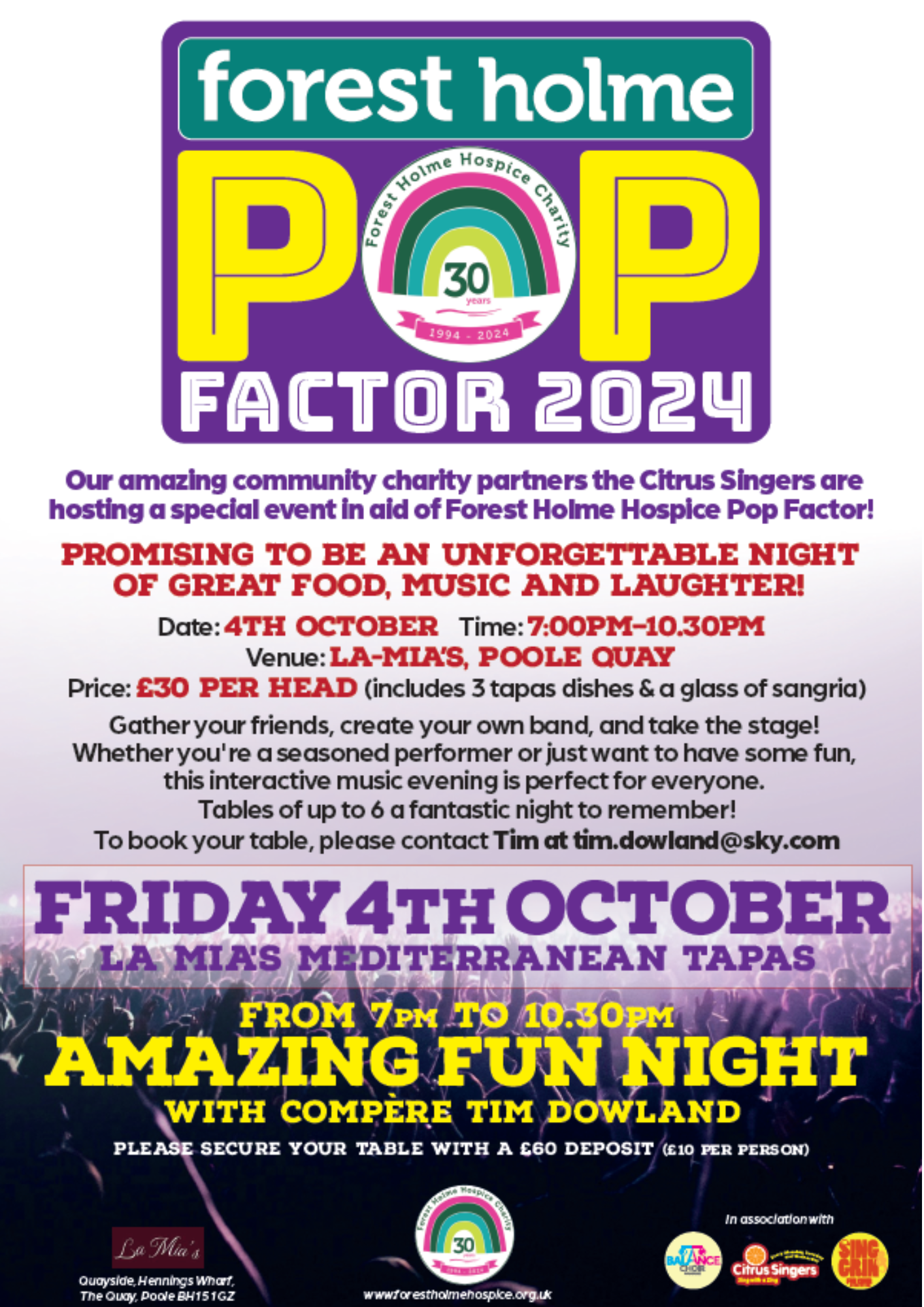 Pop Factor 2024 with Forest Holme Charity